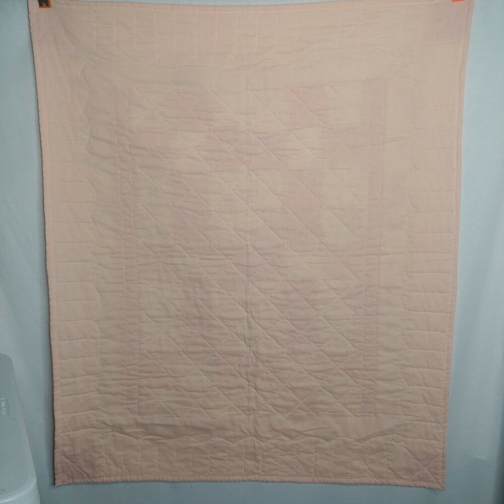 Homemade Baby Quilt Woodland Fairies Sparkle Green Floral Pink Patchwork Magical - Picture 11 of 11